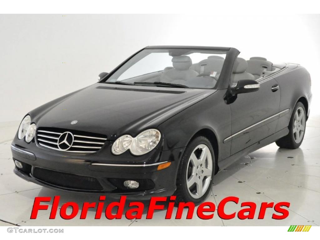 2005 CLK 500 Cabriolet - Black / Ash photo #1