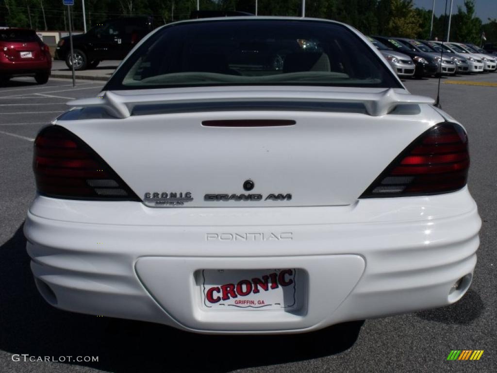 2000 Grand Am SE Sedan - Arctic White / Dark Taupe photo #4