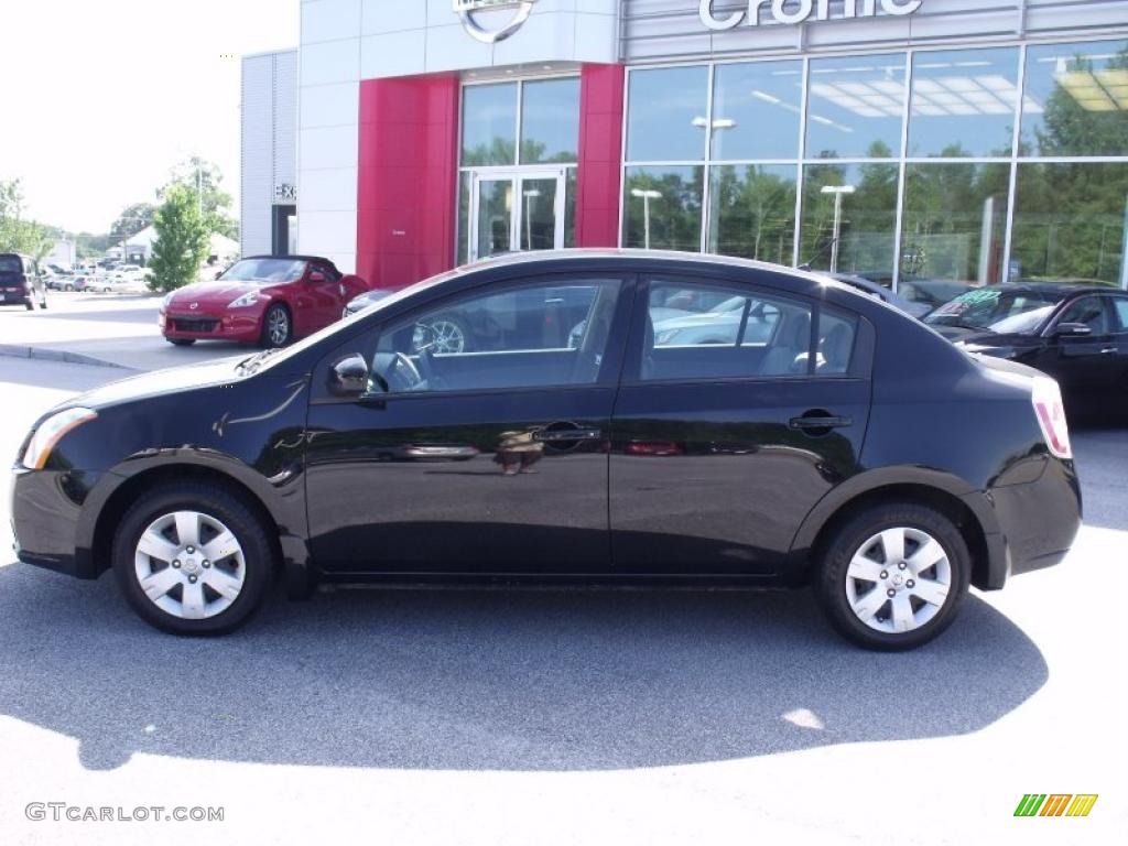 2008 Sentra 2.0 - Super Black / Charcoal/Steel photo #2