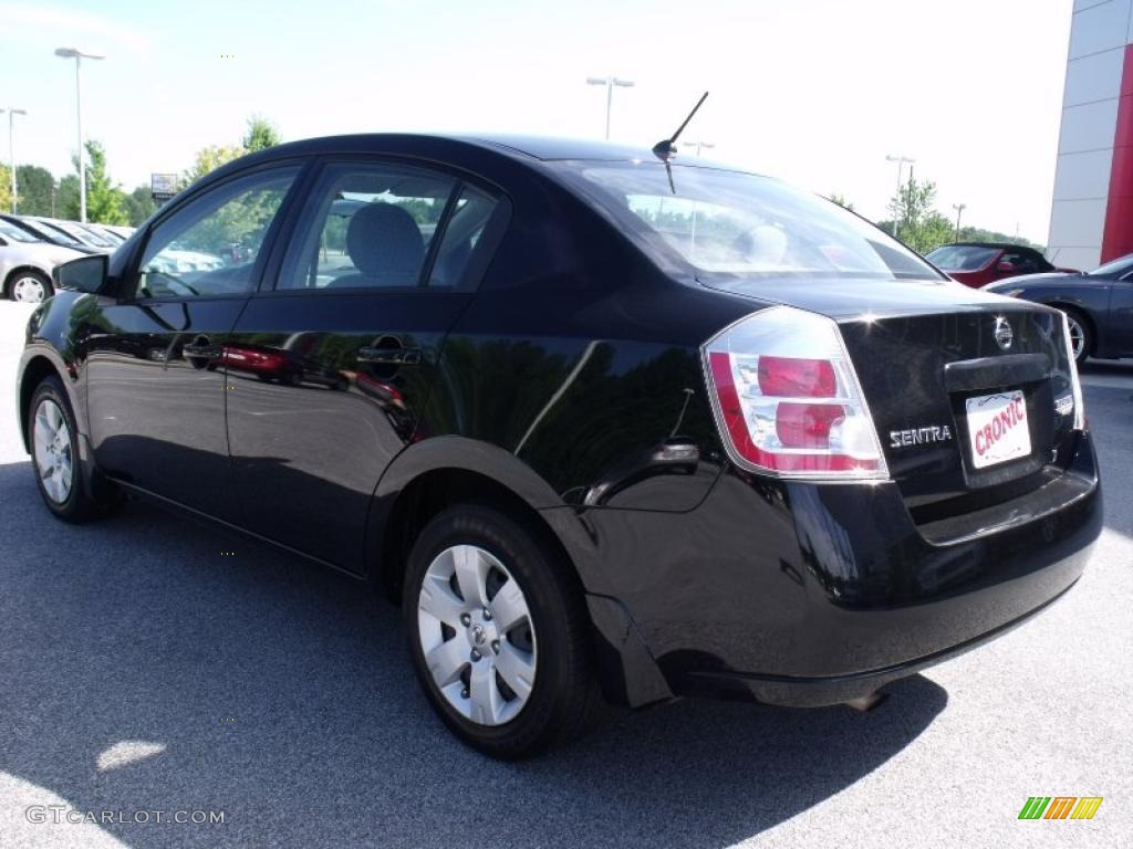 2008 Sentra 2.0 - Super Black / Charcoal/Steel photo #3