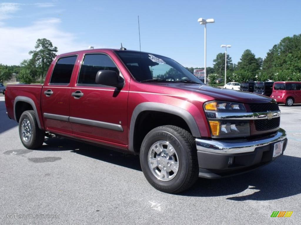 2008 Colorado LT Crew Cab - Deep Ruby Metallic / Ebony photo #7