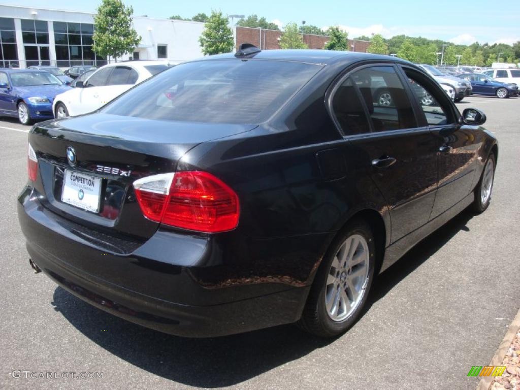 2007 3 Series 328xi Sedan - Black Sapphire Metallic / Terra/Black Dakota Leather photo #6