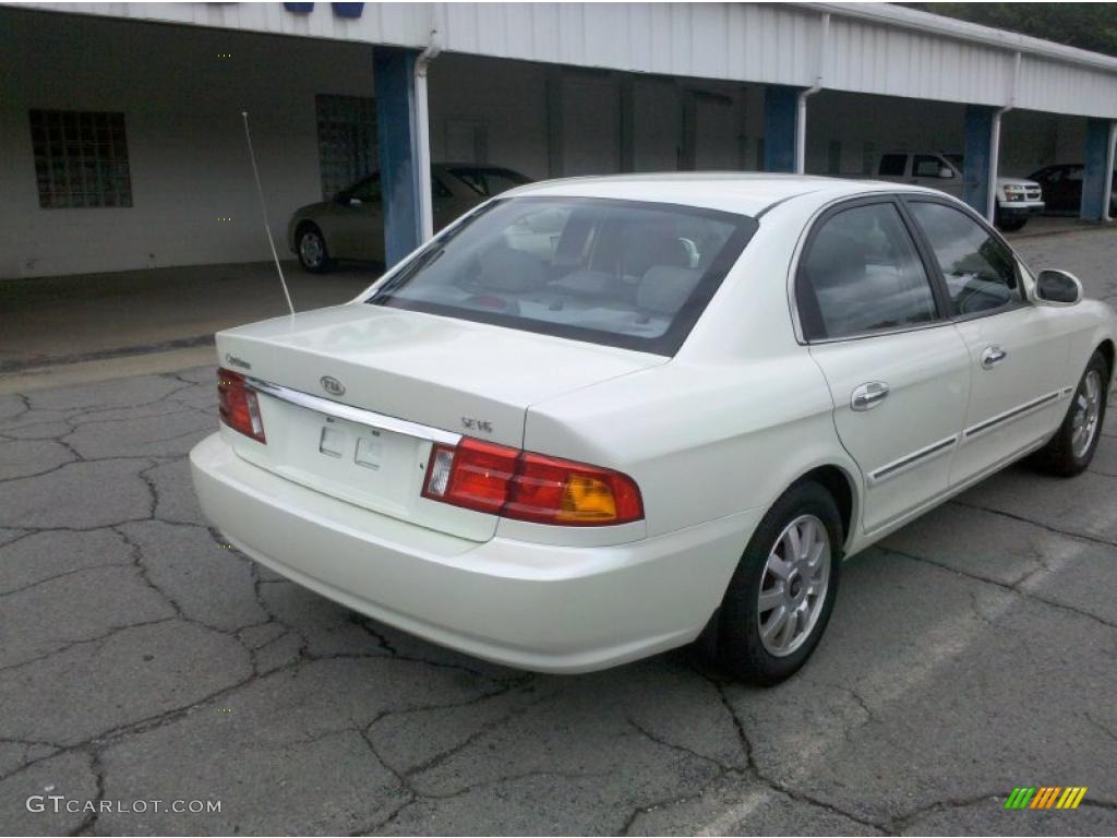 2001 Optima SE V6 - Clear White / Gray photo #2
