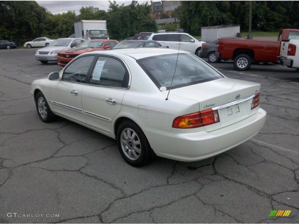 2001 Optima SE V6 - Clear White / Gray photo #4