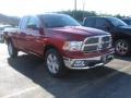 2010 Inferno Red Crystal Pearl Dodge Ram 1500 Big Horn Quad Cab 4x4  photo #3