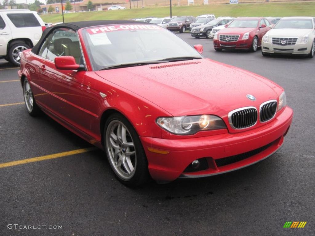 2004 3 Series 330i Convertible - Electric Red / Sand photo #2