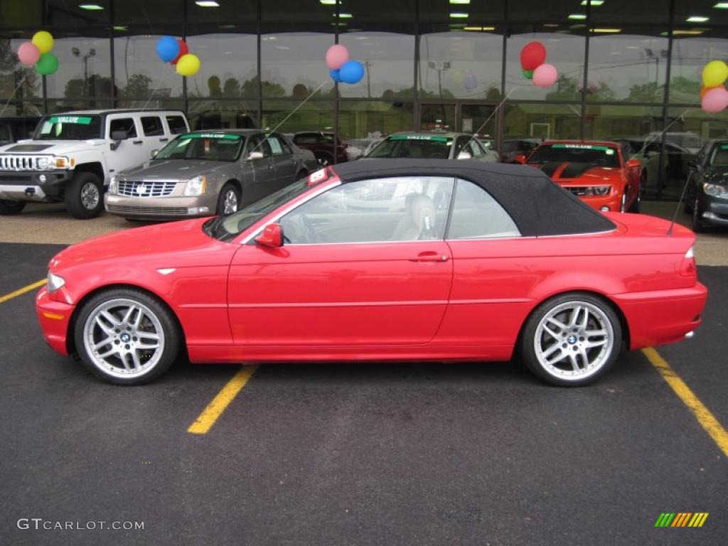 2004 3 Series 330i Convertible - Electric Red / Sand photo #4