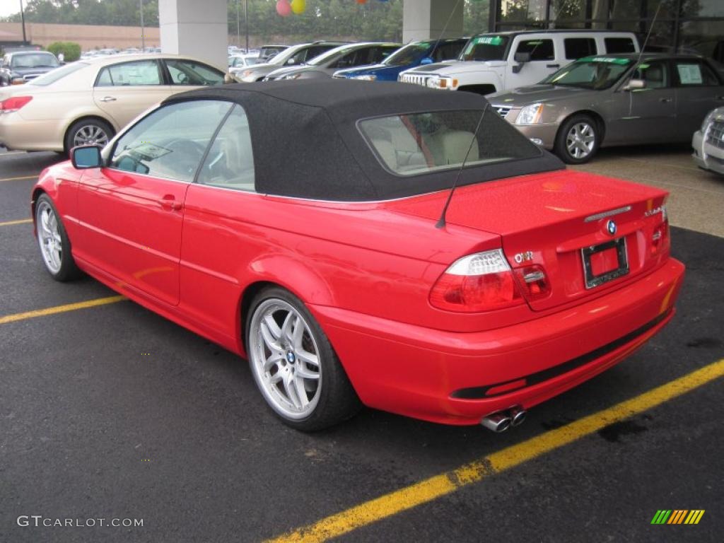 2004 3 Series 330i Convertible - Electric Red / Sand photo #5