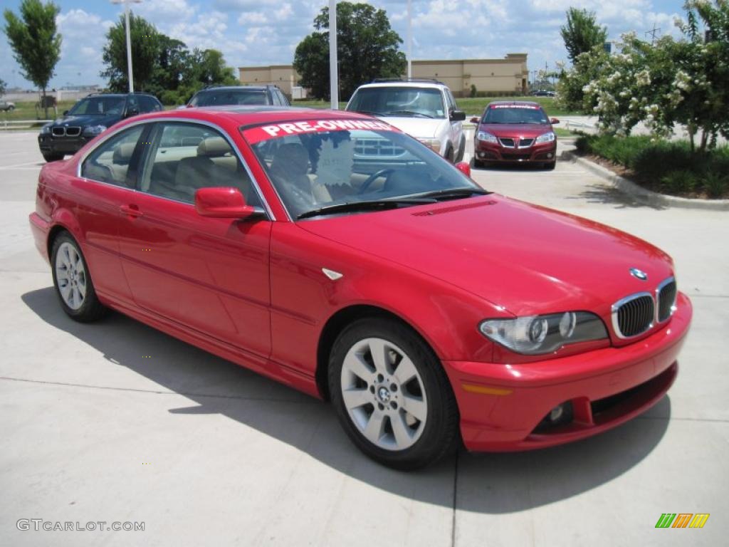 2006 3 Series 325i Coupe - Imola Red / Sand photo #2