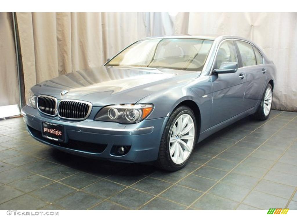2008 7 Series 750Li Sedan - Michigan Blue Metallic / Beige photo #1