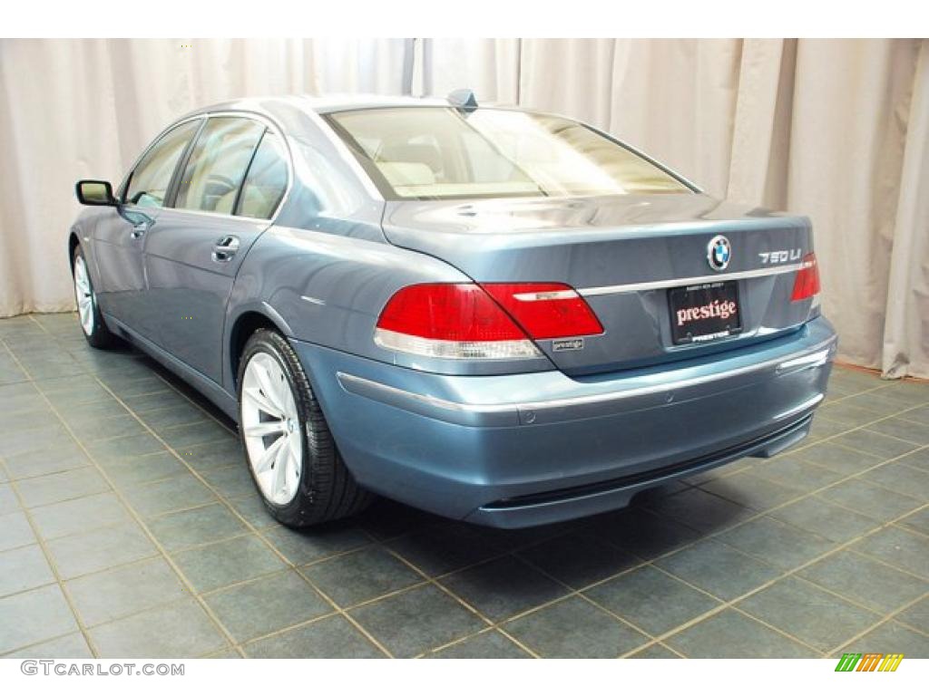 2008 7 Series 750Li Sedan - Michigan Blue Metallic / Beige photo #4