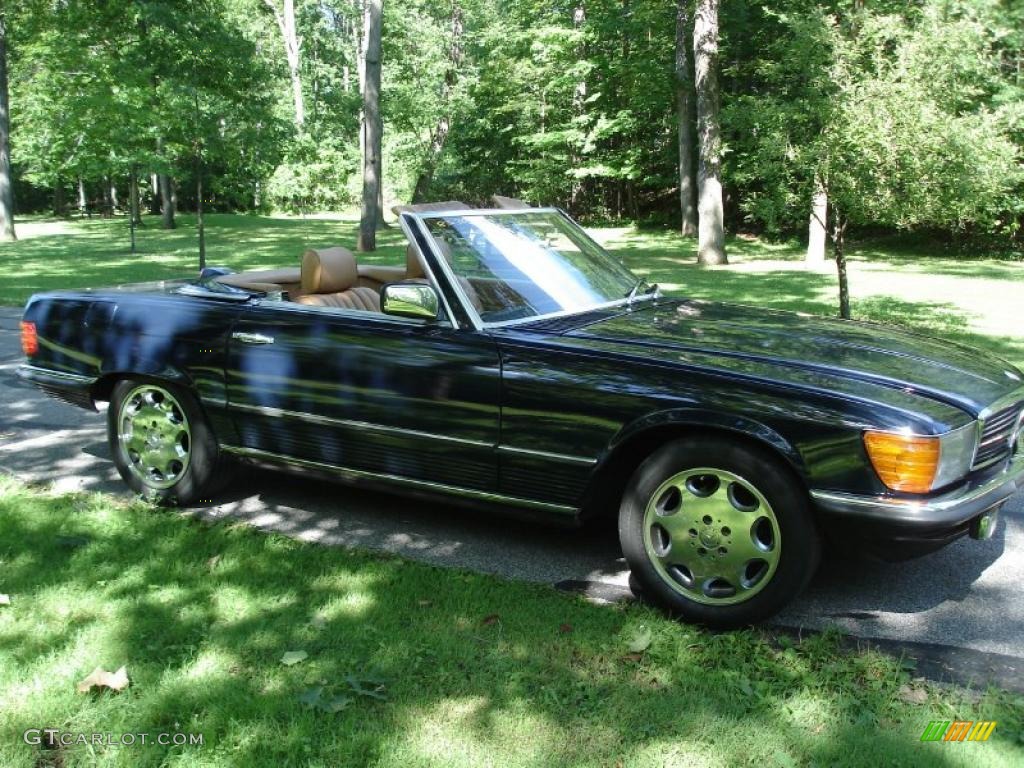 1983 SL Class 380 SL Roadster - Dark Blue / Palomino photo #1