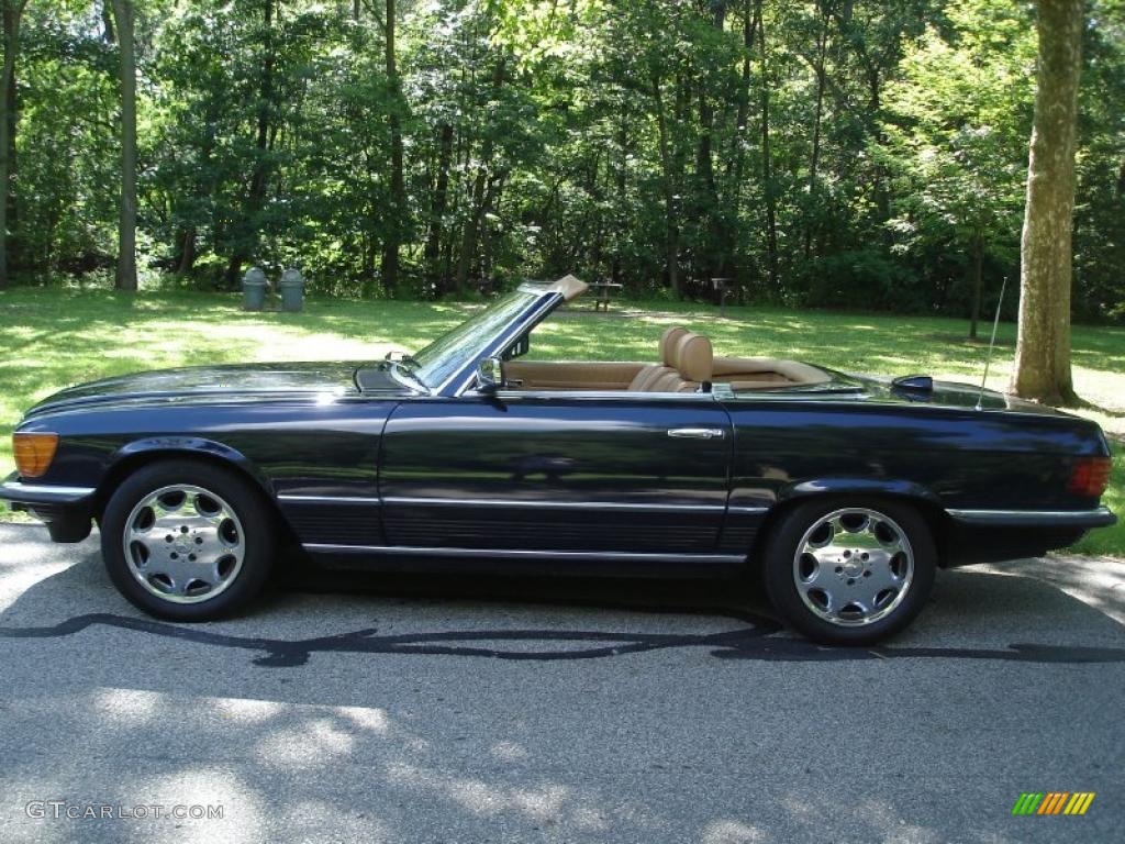 1983 SL Class 380 SL Roadster - Dark Blue / Palomino photo #5