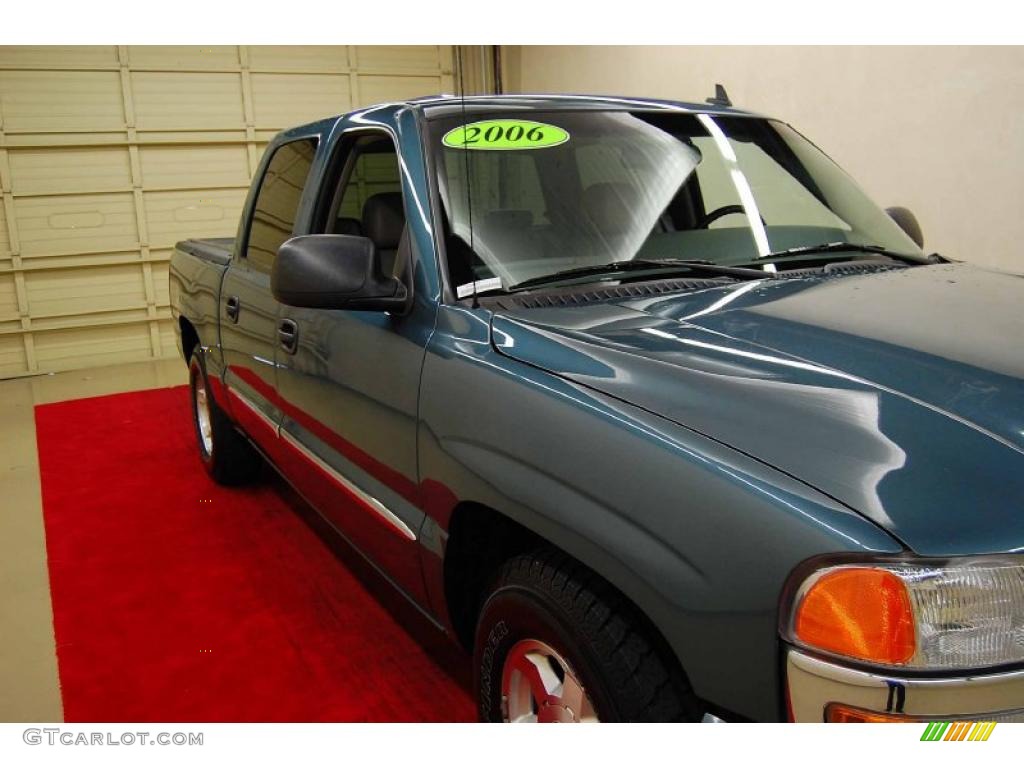 2006 Sierra 1500 SLT Crew Cab - Stealth Gray Metallic / Pewter photo #14