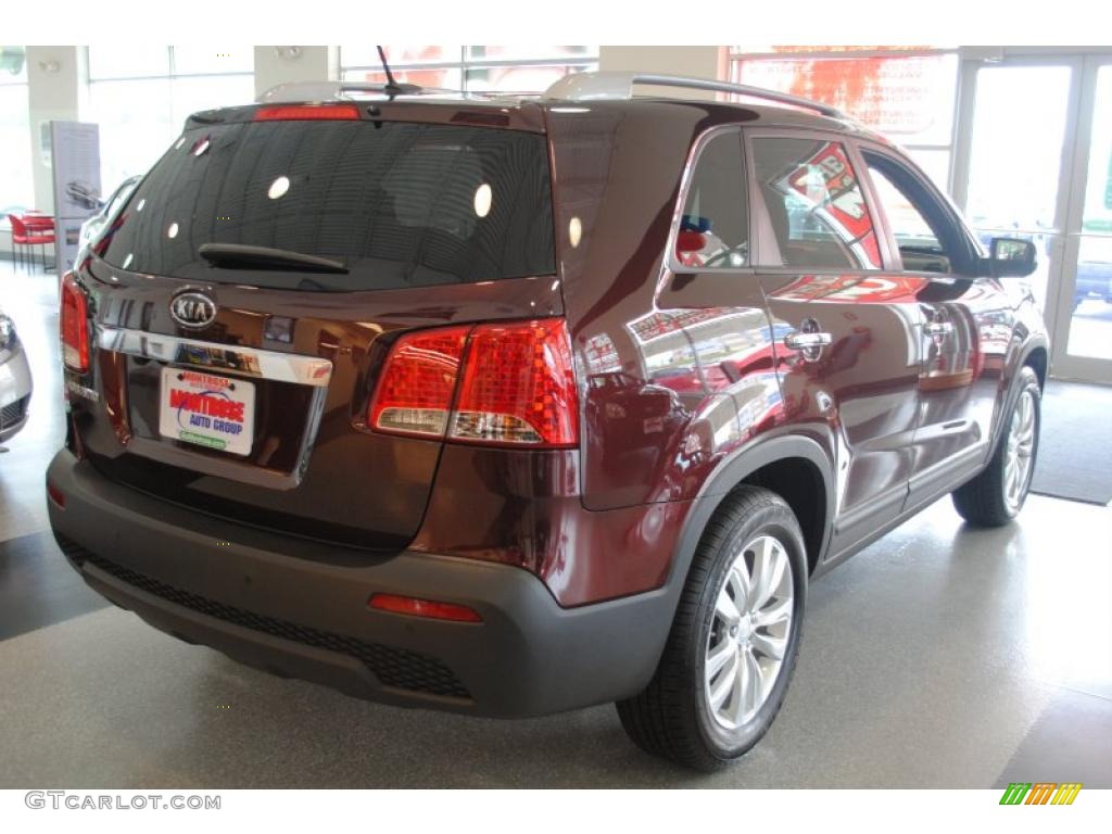 2011 Sorento LX V6 - Dark Cherry / Black photo #7