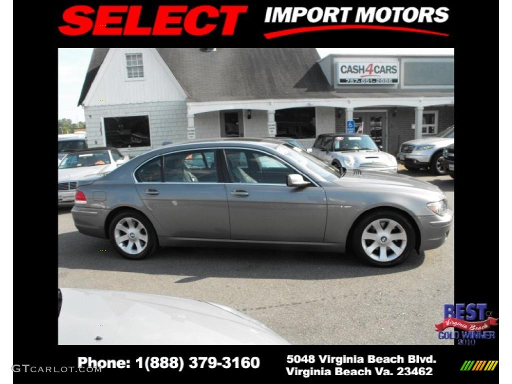 2006 7 Series 750Li Sedan - Sterling Grey Metallic / Black/Black photo #4