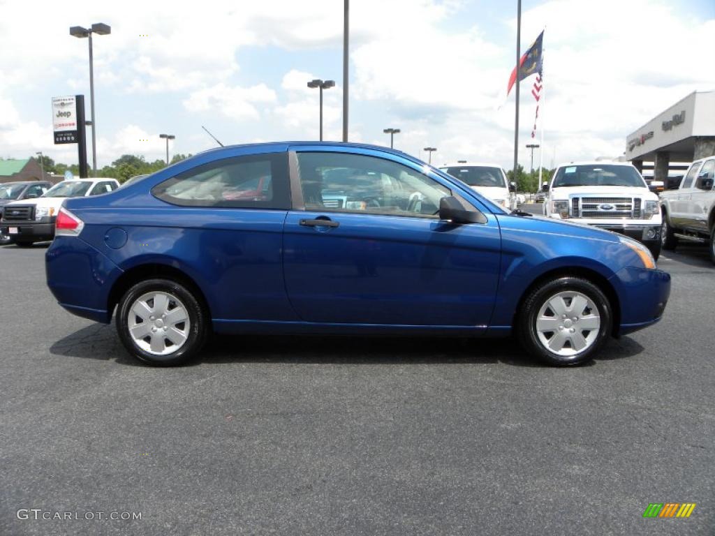 2008 Focus S Coupe - Vista Blue Metallic / Medium Stone photo #2