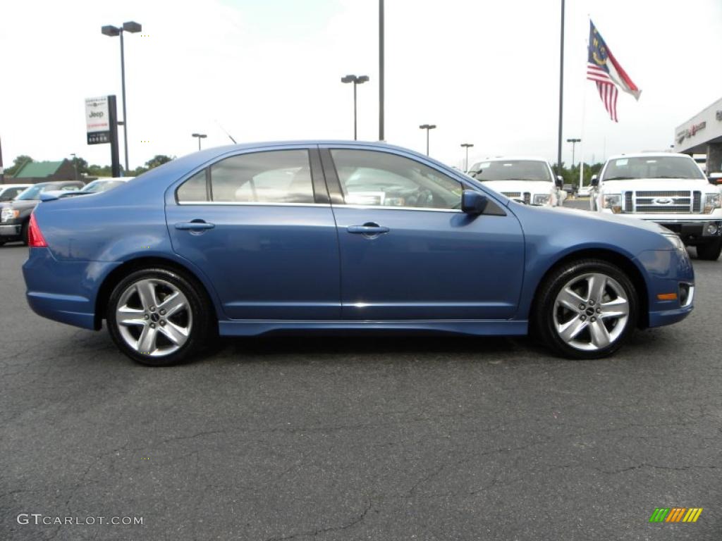 2010 Fusion Sport - Sport Blue Metallic / Charcoal Black/Sport Black photo #2