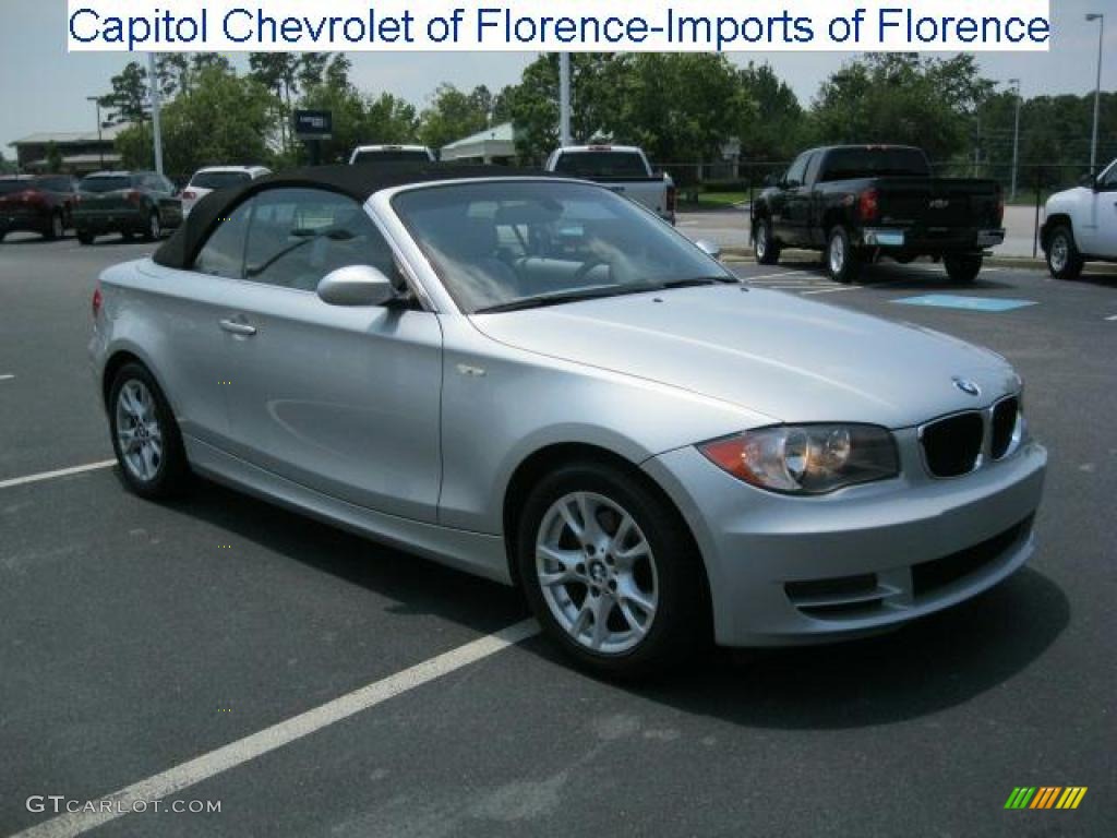 2008 1 Series 128i Convertible - Titanium Silver Metallic / Grey photo #1