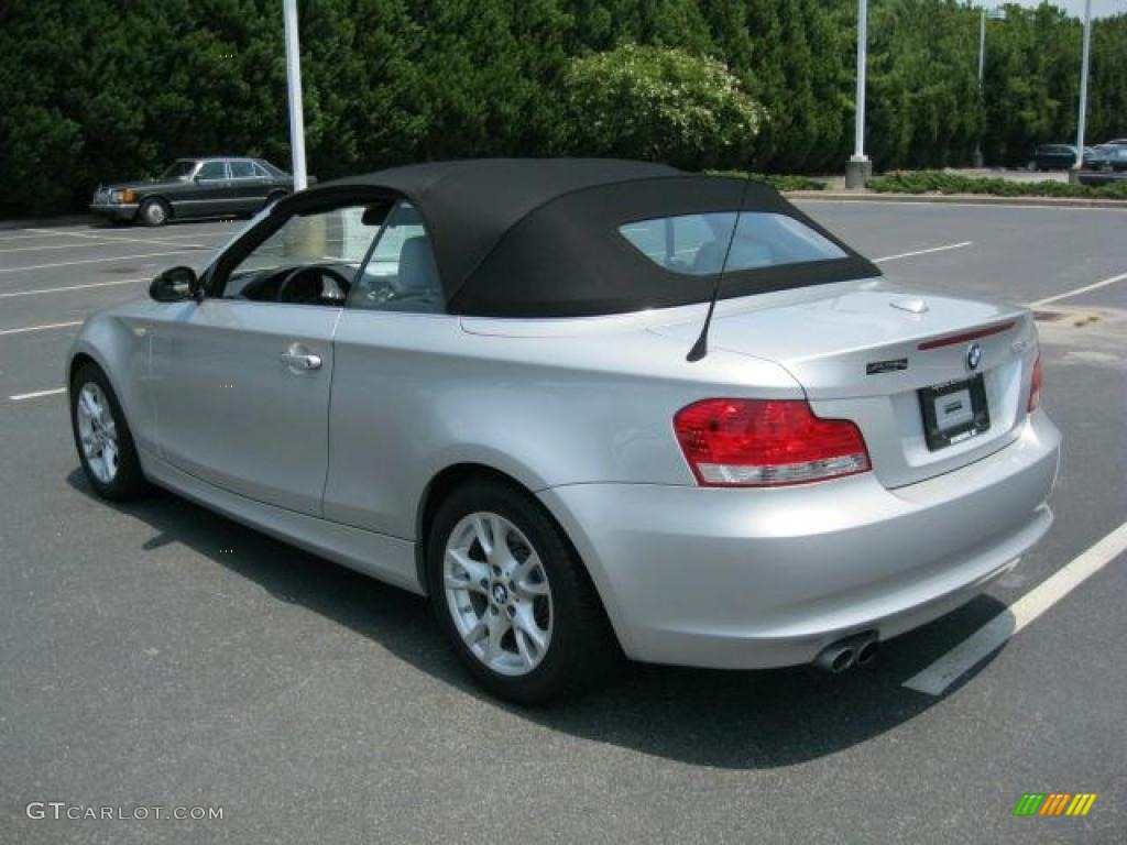 2008 1 Series 128i Convertible - Titanium Silver Metallic / Grey photo #2