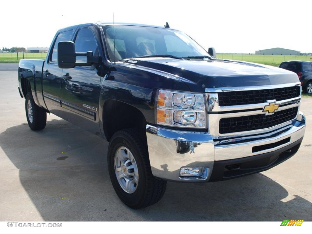 2009 Silverado 2500HD LT Crew Cab - Imperial Blue Metallic / Ebony photo #7
