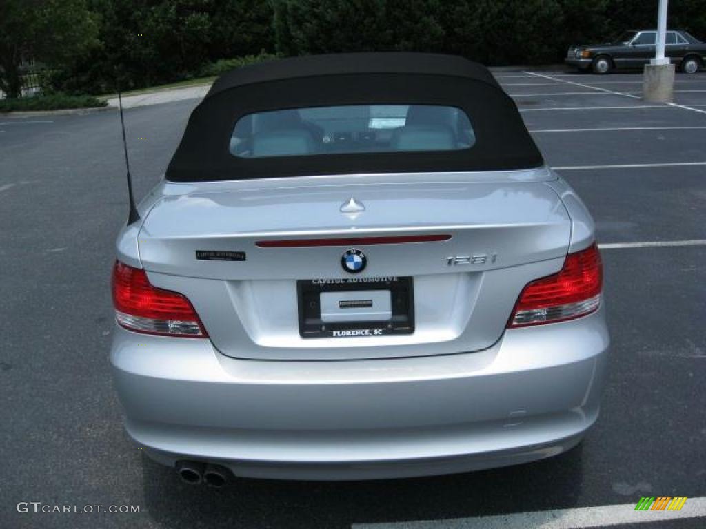 2008 1 Series 128i Convertible - Titanium Silver Metallic / Grey photo #24