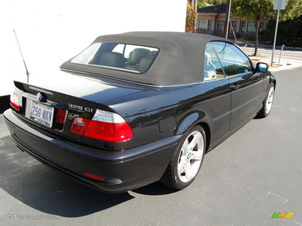 2006 3 Series 325i Convertible - Black Sapphire Metallic / Beige photo #3