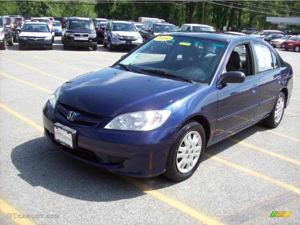 2004 Civic LX Sedan - Eternal Blue Pearl / Gray photo #19