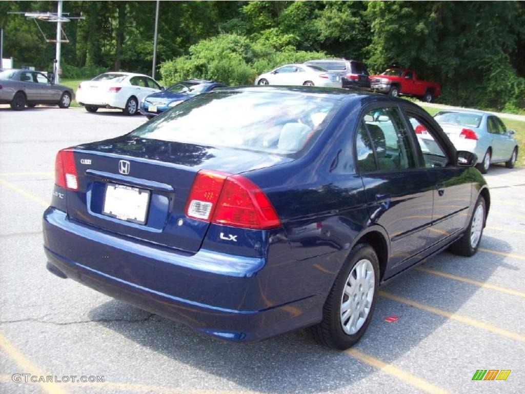 2004 Civic LX Sedan - Eternal Blue Pearl / Gray photo #20