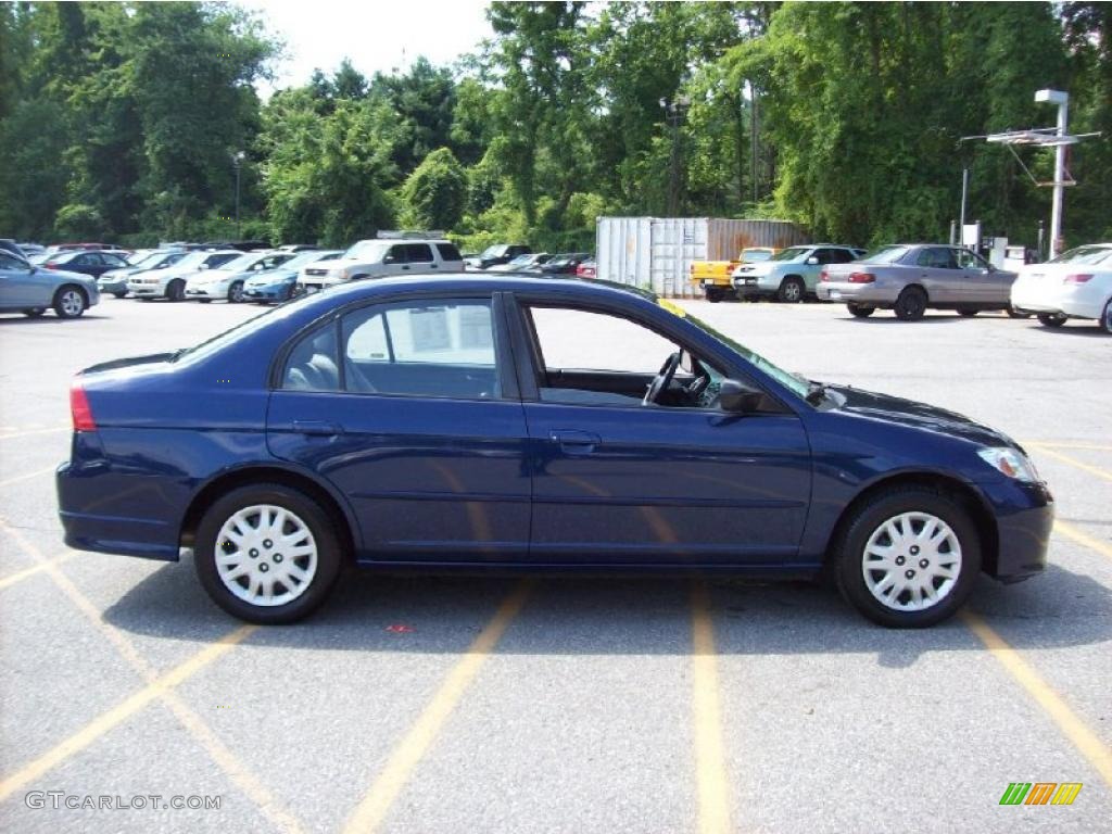 2004 Civic LX Sedan - Eternal Blue Pearl / Gray photo #21