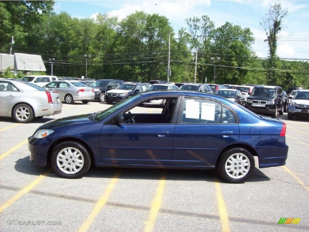 2004 Civic LX Sedan - Eternal Blue Pearl / Gray photo #22