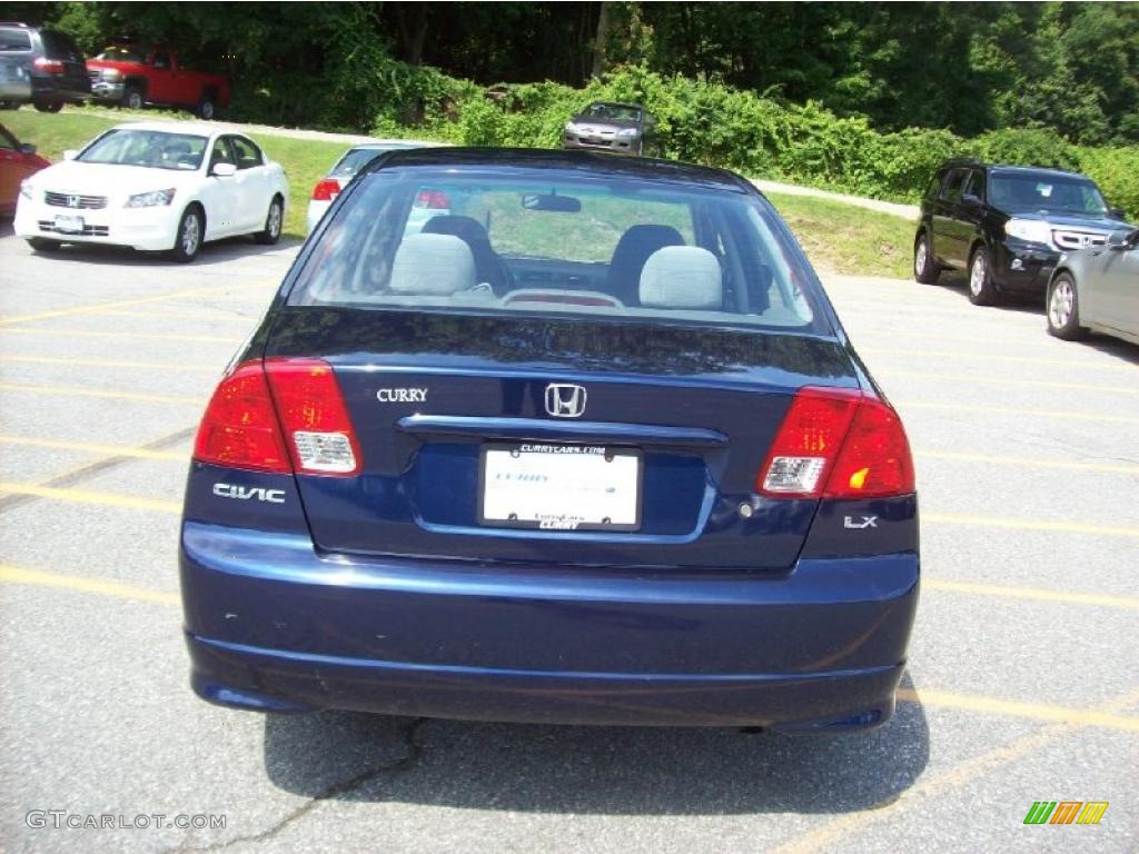 2004 Civic LX Sedan - Eternal Blue Pearl / Gray photo #23