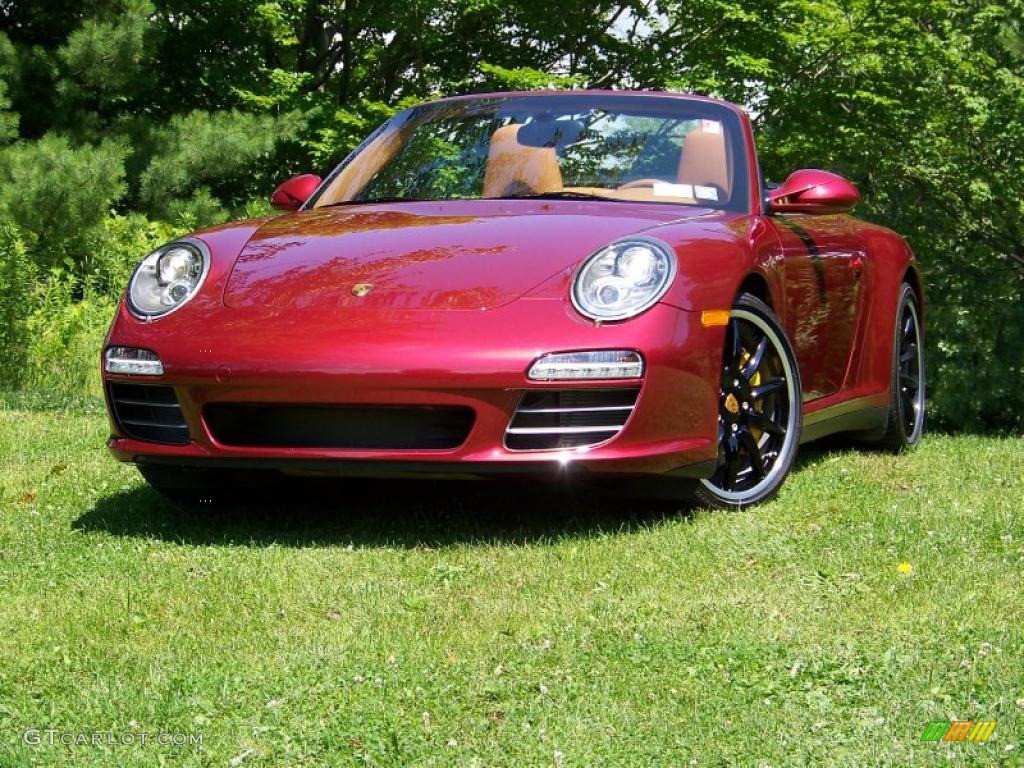 2010 911 Carrera 4S Cabriolet - Ruby Red Metallic / Natural Brown photo #1