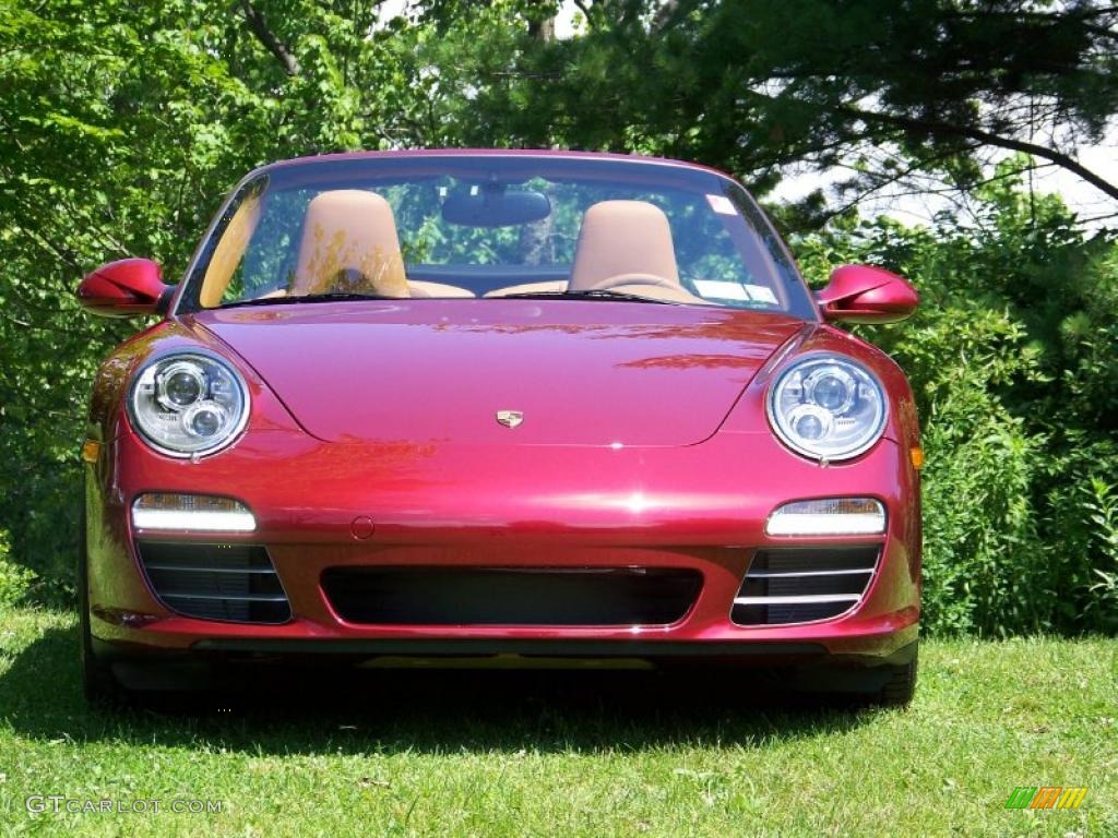 2010 911 Carrera 4S Cabriolet - Ruby Red Metallic / Natural Brown photo #2