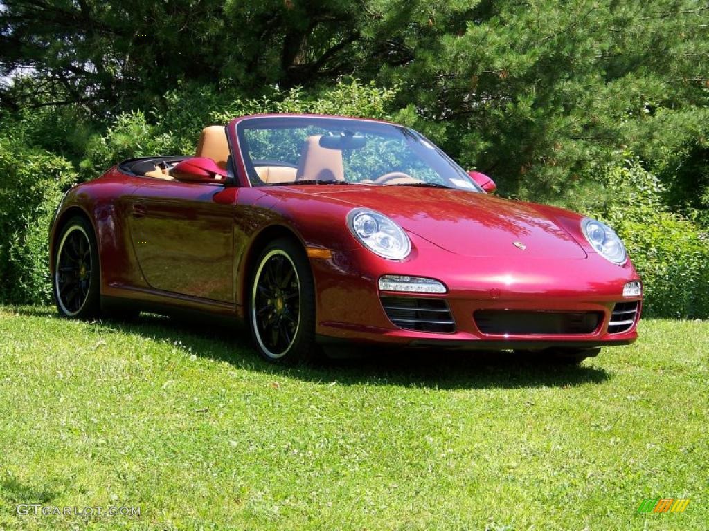 2010 911 Carrera 4S Cabriolet - Ruby Red Metallic / Natural Brown photo #3