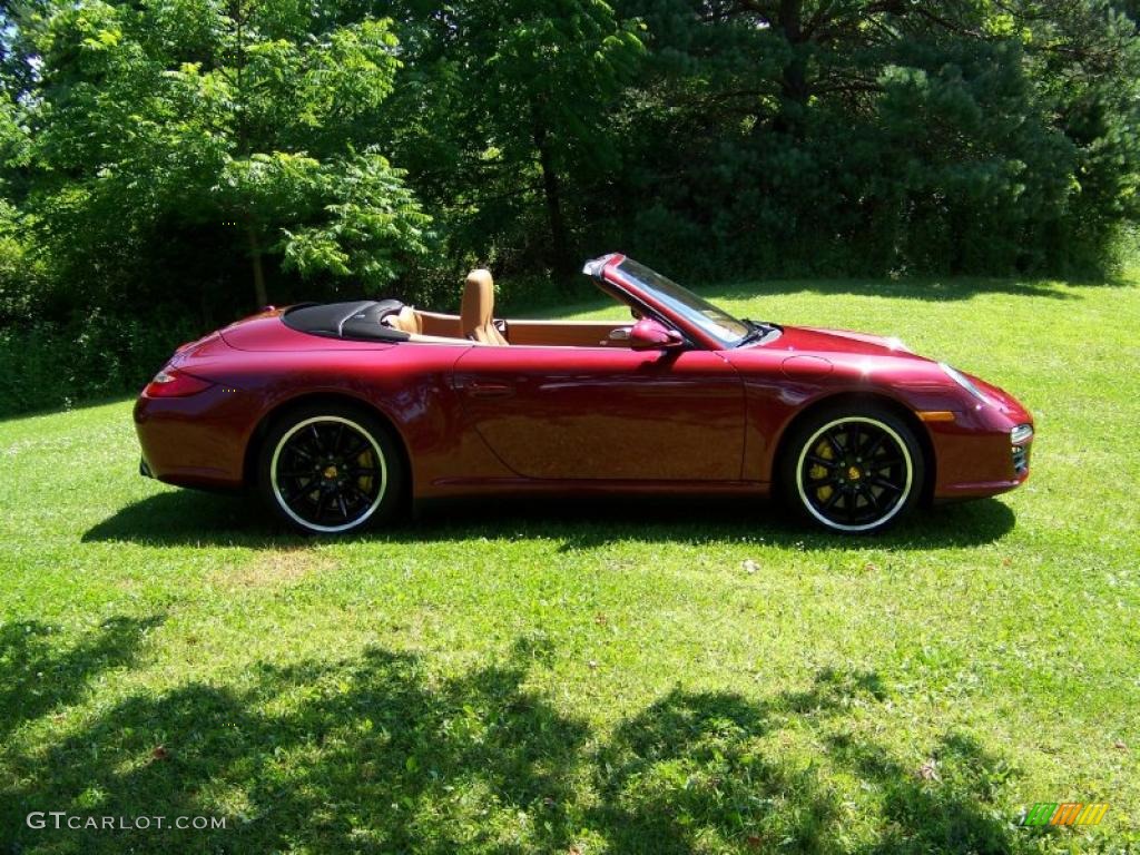 2010 911 Carrera 4S Cabriolet - Ruby Red Metallic / Natural Brown photo #4