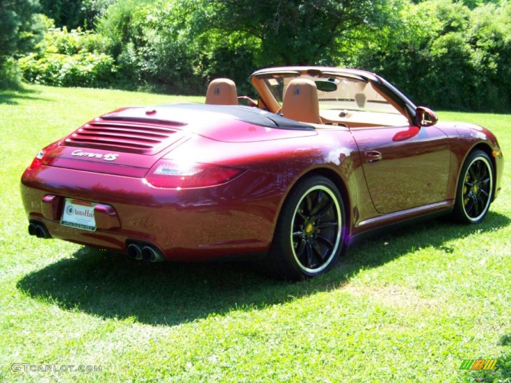 2010 911 Carrera 4S Cabriolet - Ruby Red Metallic / Natural Brown photo #5