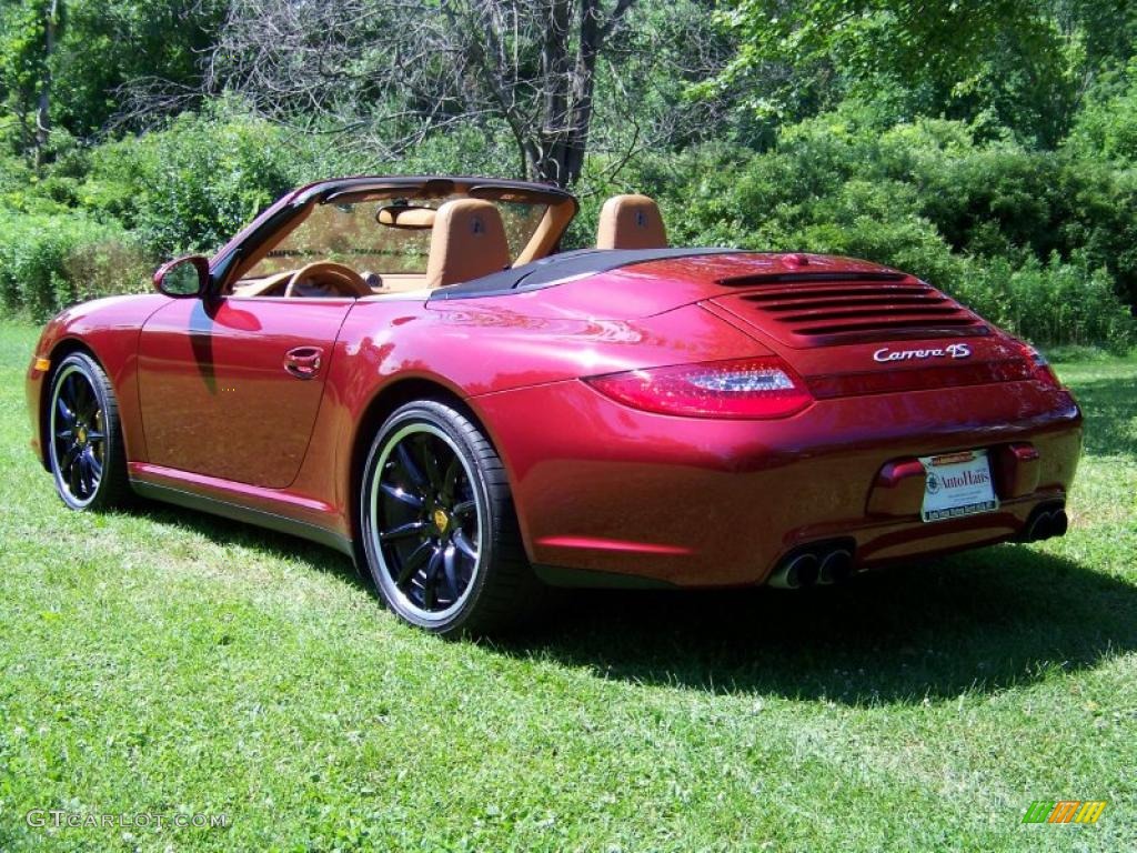 2010 911 Carrera 4S Cabriolet - Ruby Red Metallic / Natural Brown photo #7