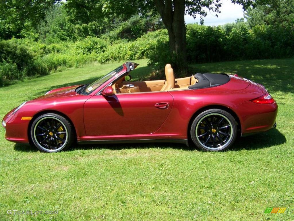 2010 911 Carrera 4S Cabriolet - Ruby Red Metallic / Natural Brown photo #8