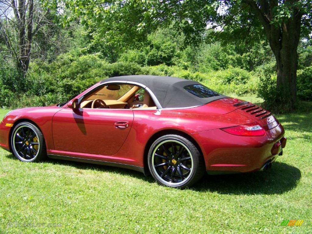 2010 911 Carrera 4S Cabriolet - Ruby Red Metallic / Natural Brown photo #36