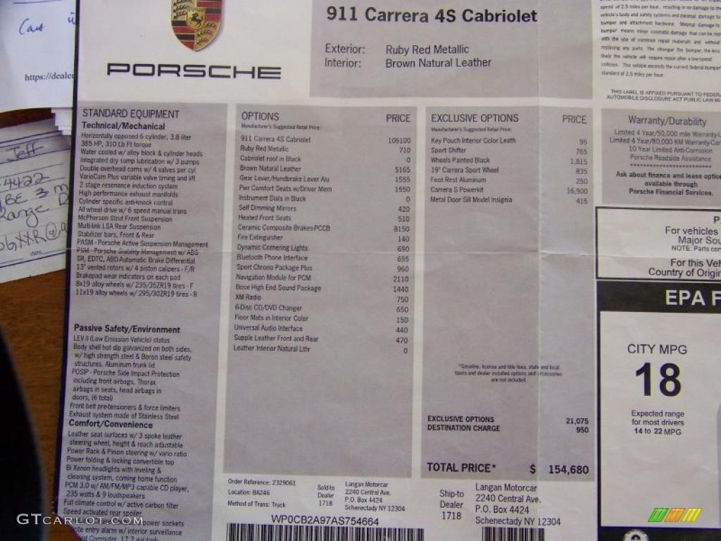 2010 911 Carrera 4S Cabriolet - Ruby Red Metallic / Natural Brown photo #37