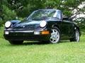 1991 Black Porsche 911 Carrera 2 Cabriolet  photo #1