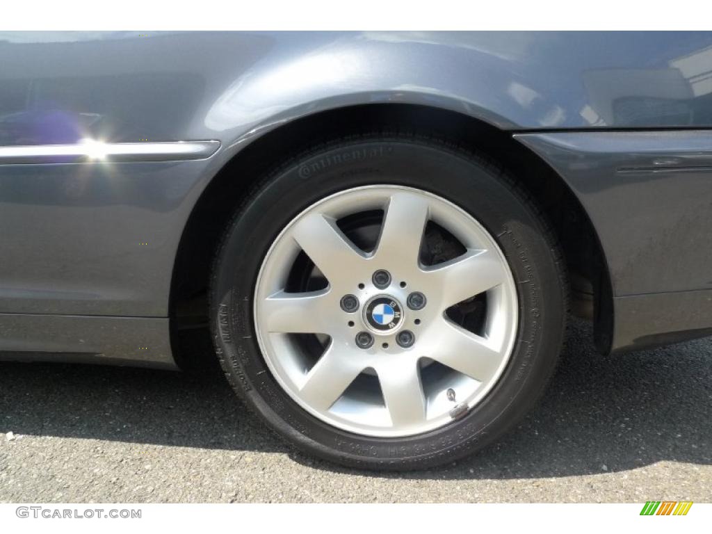 2001 3 Series 325i Convertible - Steel Grey Metallic / Tanin Red photo #17
