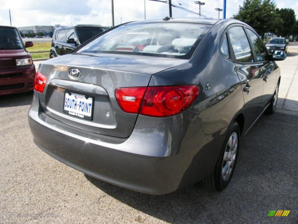 2009 Elantra SE Sedan - Carbon Gray / Gray photo #3