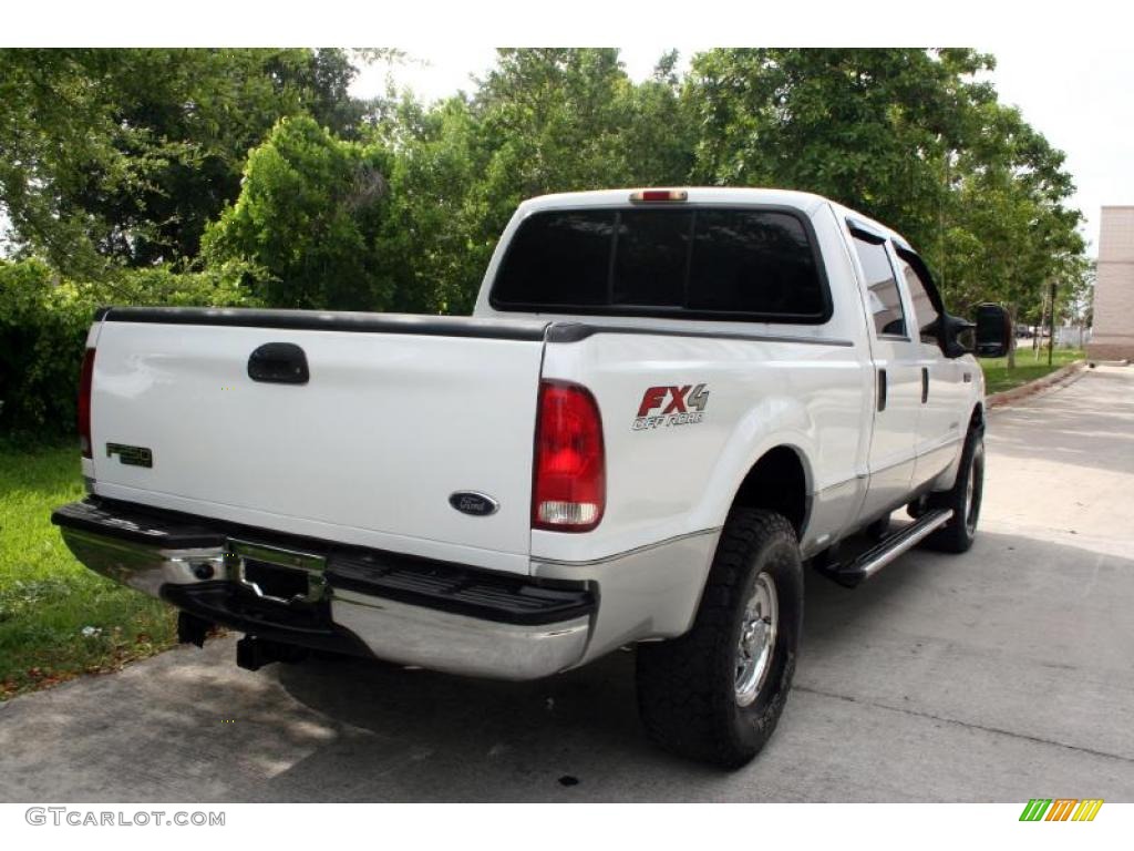 2004 F250 Super Duty Lariat Crew Cab 4x4 - Oxford White / Medium Flint photo #9