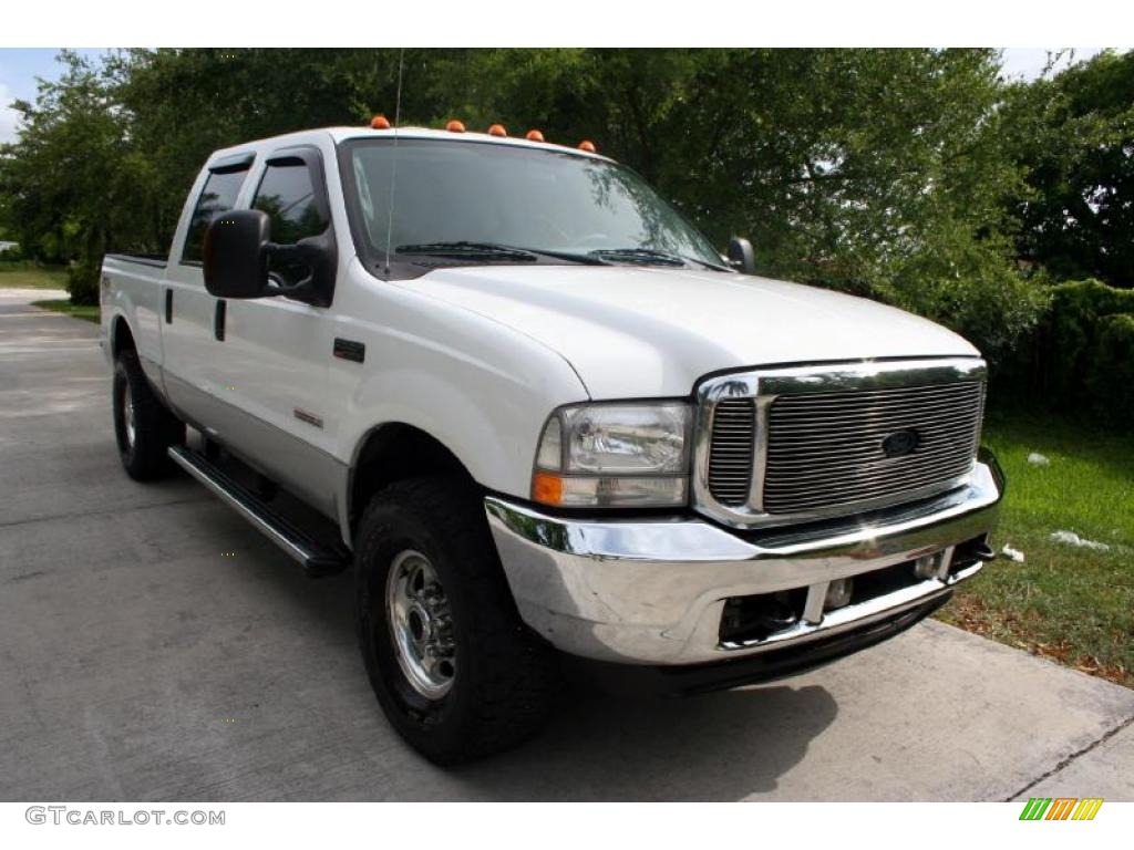 2004 F250 Super Duty Lariat Crew Cab 4x4 - Oxford White / Medium Flint photo #17