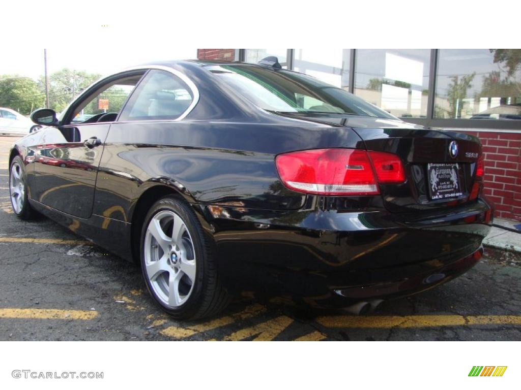 2007 3 Series 328xi Coupe - Black Sapphire Metallic / Cream Beige photo #3