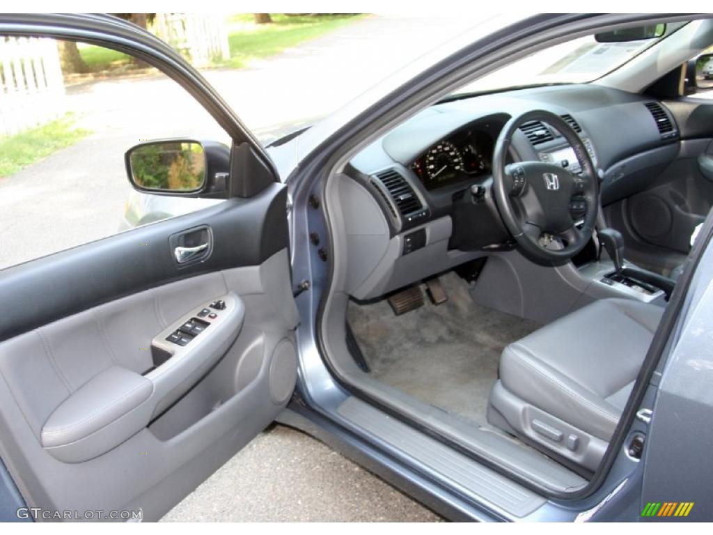 2007 Accord EX-L Sedan - Cool Blue Metallic / Gray photo #10