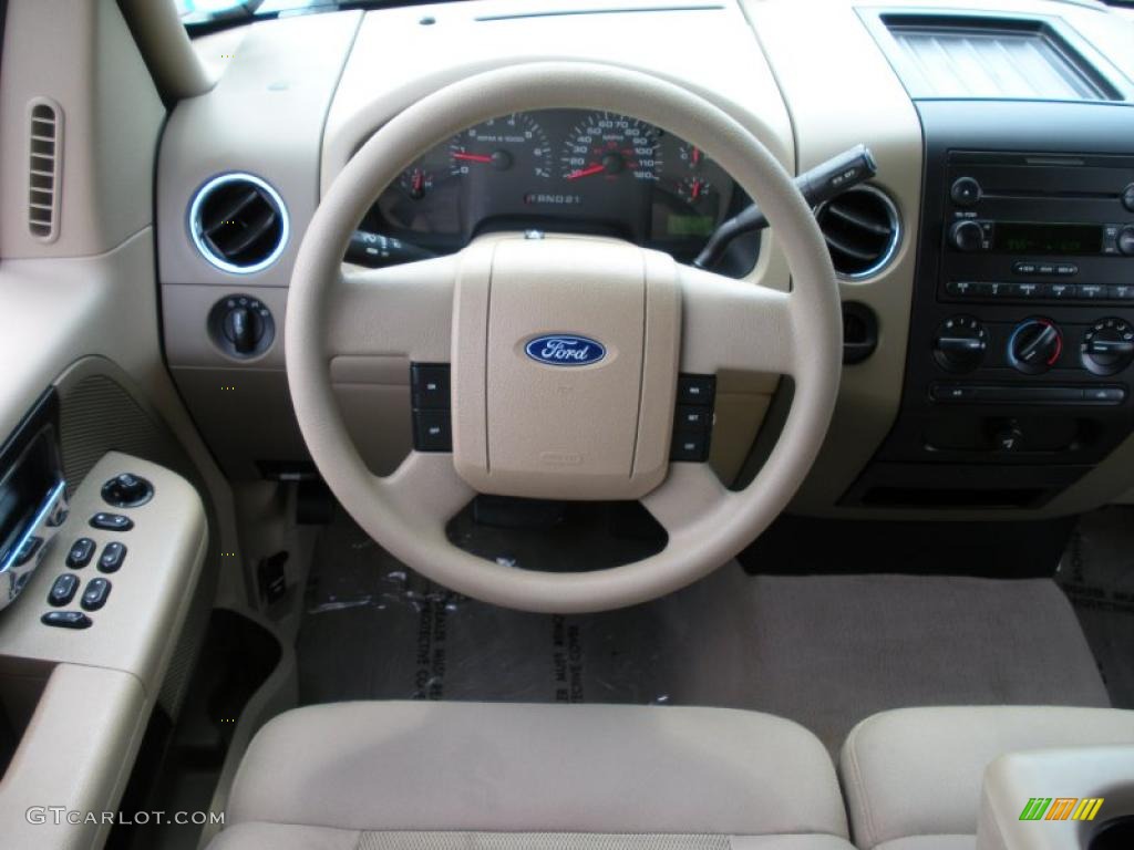 2004 F150 XLT SuperCab - Dark Toreador Red Metallic / Tan photo #19