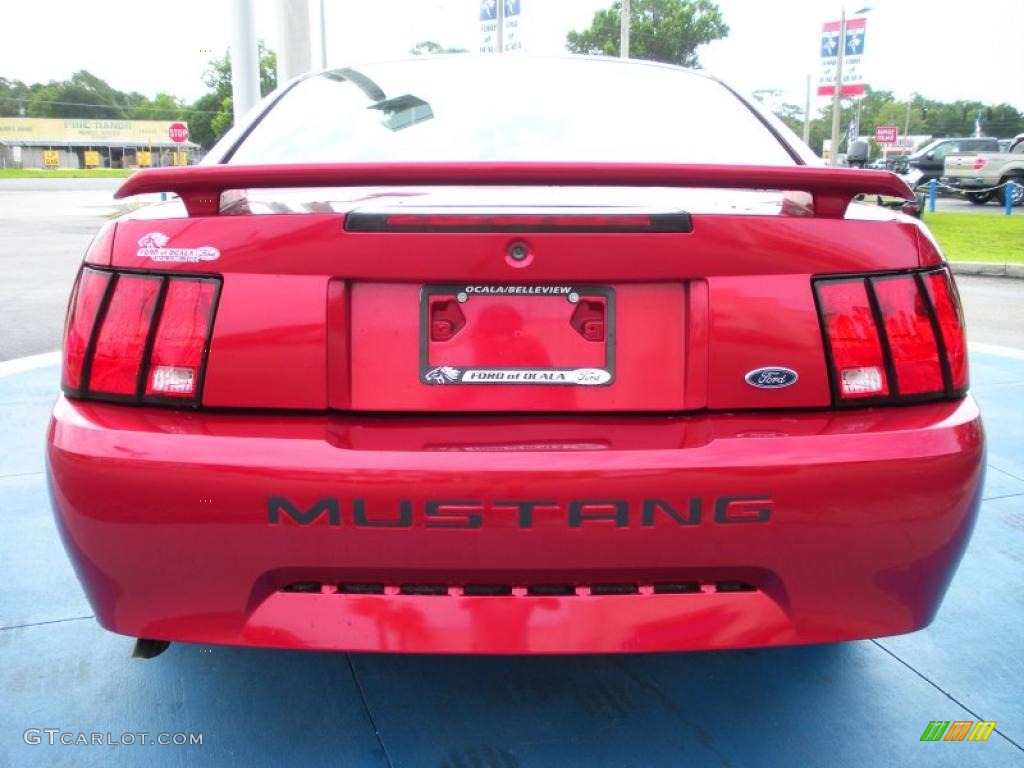 2003 Mustang V6 Coupe - Redfire Metallic / Dark Charcoal/Medium Parchment photo #4